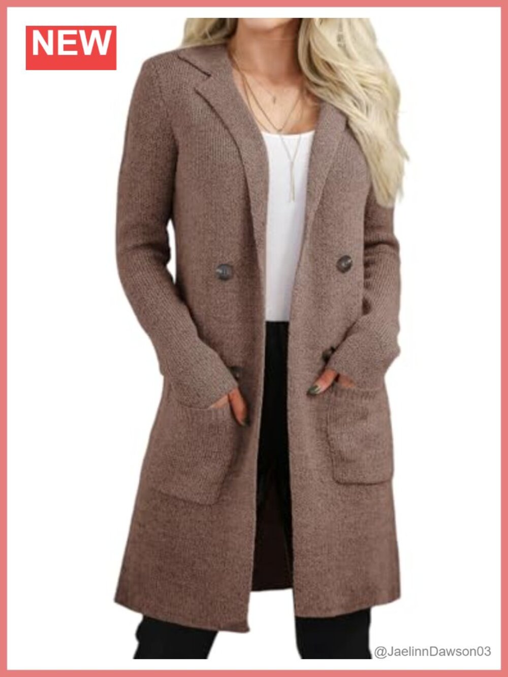 VIMPUNEC Womens Open Front Long Cardigan Coatigan with Pockets